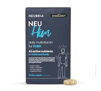 NEUBRIA NEU HIM Multivitamin for Men with Botanicals - 42 Active Nutrients, Minerals & Vitamin D3, Zinc, Iron, Herbal Extracts, Cognitive Formula Ideal for Active Lifestyles - UK Made, 30 Tablets