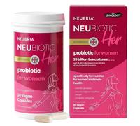 NEUBRIA NEUBIOTIC HER - Probiotics for Women 25 Billion CFU - Daily Probiotic Supplement with 4 Clinically Studied Live Cultures for Women’s Intimate Flora, Gut & Digestion - 30 Vegan Capsules