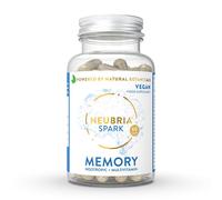 NEUBRIA Spark Memory Supplement - Multivitamin for Adults with Bacopa Monnieri, Ginkgo Biloba, Turmeric, Ashwagandha, CoQ10 & Citicoline - Potent Cognitive Formula - 60 Vegan Capsules