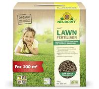 Neudorff Azet Lawn Fertiliser 5 kg for 100 m² - Promotes a dense, resilient, and naturally green lawn in spring and summer with 3 months of long-lasting effect. Child and pet friendly