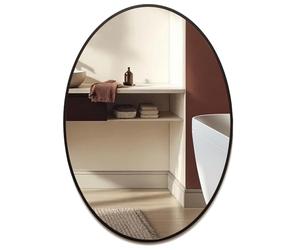 Neue Design Mood® Premium Oval Bathroom Mirror Black Wall Mounted, Framed Modern & Stylish (50cm x 40cm)