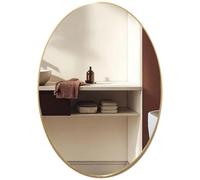 Neue Design Mood® Premium Oval Bathroom Mirror Gold Wall Mounted, Framed Modern & Stylish (50cm x 40cm)