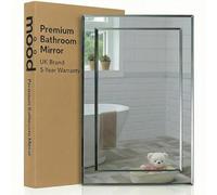 Neue Design Mood® Premium Rectangular Bathroom Mirror, Anti-Rust Wall Mounted Bevelled Frameless Mirrors, Hangs Both Ways, Double Layer of Glass, Toilet Bedroom Hallway, (70cm x 50cm)