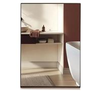 Neue Design Mood® Premium Rectangular Bathroom Mirror Black Framed Wall Mounted, Recessed Rectangle Frame Modern & Stylish (50cm x 40cm)