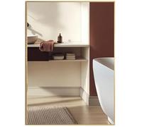 Neue Design Mood® Premium Rectangular Bathroom Mirror Gold Framed Wall Mounted, Rectangle Frame Modern & Stylish (50cm x 40cm)
