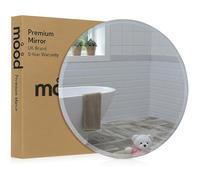 Neue Design Mood® Premium Round Bathroom Mirror, Anti-Rust Wall Mounted Bevelled Circle Frameless Mirrors, Toilet Bedroom Hallway, (40cm x 40cm)