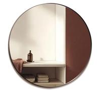 Neue Design Mood® Premium Round Bathroom Mirror Black Framed Wall Mounted, Recessed Circle Frame Modern & Stylish (40cm x 40cm)