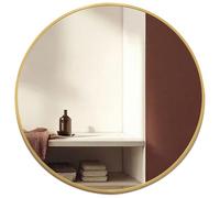 Neue Design Mood® Premium Round Bathroom Mirror Gold Framed Wall Mounted, Circle Frame Modern & Stylish (40cm x 40cm)