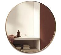 Neue Design Mood® Premium Round Bathroom Mirror Gold Framed Wall Mounted, Recessed Circle Frame Modern & Stylish (60cm x 60cm)