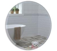 Neue Design Mood® Premium Round Bathroom Mirror, Wall Mounted Bevelled Circle Frameless Mirrors, Toilet Bedroom Hallway, (40cm x 40cm)