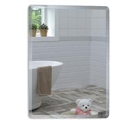 Neue Design Mood Rectangular Bathroom Mirror Wall Mounted, Frameless Modern & Stylish Design with Contemporary Bevelled Edges (50cm x 40cm)