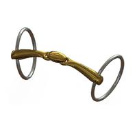 Neue Schule Turtle Top Loose Ring Bit - Mouthpiece: 16mm - Ring: 70mm - Horse Bridle Bits - Size: XL x 70mm