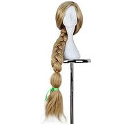 Neue Tangun Rapunzel Cosplay Perücke Halloween Rollenspiel Langer Pferdeschwanz Cos Haar Adult Blonde Braid Synthetic Perücke + Perücke Cap Tangled wie das Bild