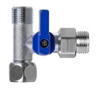 Neues Wasser Group Shut-Off Valve Adapter - T Piece Hose Connection Tool, 3/8 Male x 3/8 Female x 3/8 Female Outer Thread for Water Filter Faucet, Side by Side Refrigerator Organizer