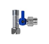 Neues Wasser Group Shut-Off Valve Adapter - T Piece Hose Water Connection Tool, 3/8" Male Outer Thread for Water Filter Faucet, Side by Side Refrigerator Organizer and Reverse Osmosis System