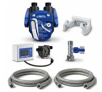 Neues Wasser Group | Undersink Water Filter: Brita Filter Head, Brita Filter P1000, Filter Change Indicator (Digiflow Water Clock), Flex Hose, Angle Valve Adapter