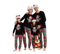 Neufigr Family Christmas Pyjamas Set,Matching Christmas Pyjamas,Family Christmas Pjs for Men (M,03- Black Red)