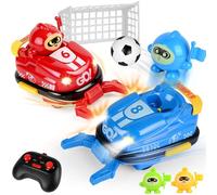 NEUFOOD Remote Controll Bumper Cars Toys, Kids Bumper Cars Switchable Speeds with 3 Music & Lights, 2.4 GHz Remote-Controlled Soccer Toys With Character Launching Feature, Birthday Gifts Ages 2-12