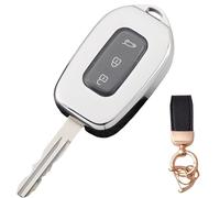 NEUHOO Car Accessories for Dacia Spring Electric | Extreme 2021-2024 2025 Key Case and Key Fob, Dacia Key Case Silicone Key Card Case (Silver)
