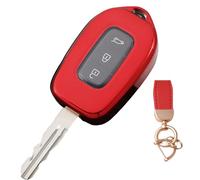 NEUHOO Car Accessories for Dacia Spring Electric | Extreme 2021-2024 2025 Key Case and Key Fob, Dacia Key Case Silicone Key Card Case (Red)