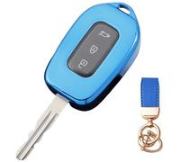 NEUHOO Car Accessories for Dacia Spring Electric | Extreme 2021-2024 2025 Key Case and Keyring, Dacia Key Case Silicone Key Card Case (Blue)