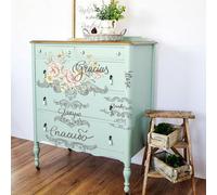 Neukids 39×135cm Rub On Transfers for Furniture & Crafts - UV DTF Stickers Vintage Peony - Art Decals for Bedroom, Living Room, Bookcase, Table, Wardrobe, Desk Decoration