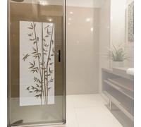 Neukids 43×100cm Privacy Film for Doors,Removable Opaque Door Stickers,No-Glue Static Cling Films,Living Room Art Door Sstickers for Interior Doors Ddecoration,Bamboo and Ddragonfly