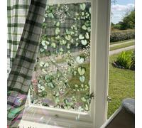Neukids 43×300cm Rainbow Plants Window Film,Static Clings Glass Film,Stained Glass Window Film Eucalyptus Leaves,Decorative Privacy film for Bedroom Living Room Kitchen Bathroom Offices