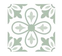 Neukids 50pcs Sage Green Tile Stickers,Self-Adhesive Four-Leaf Clover Tile Stickers- Peel & Stick, Kitchen, Bathroom, Laundry, RV, Fireplace & Cooker Backsplash