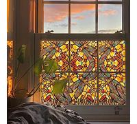 Neukids Self Adhesive Window Film, Static Adhesion Privacy Film, Window Film Pattern Boho dragonflies Bedroom Living Room Kitchen Bathroom Offices Double Sided Glass Sticker 30x300cm