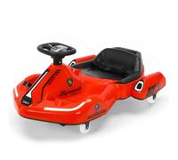 Neuleb YFQ Kids Electric Swing Car, 360° Spin Ride-On Toy with Steering Wheel, LED Lights, Music & USB, Rechargeable Battery Powered, Supports Up to 50kgCart for Boys & Girls Ages 3+, Red