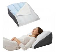 Neulriscn Bed Wedge Pillow, Memory Foam Triangle Pillows, Dual Layer Wedge Pillow Support Cushion for Sleeping Upright, Incline Cushion for Sitting Up in Bed, Back Support Pillows for Snoring, Reading
