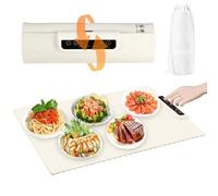 Neulriscn Electric Food Warmer, Electric Food Warming Mat, Food Heating Mat, Electric Warming Tray with Adjustable Temperature, Waterproof Silicone Foldable Warming Tray for Buffet Server,Home Parties