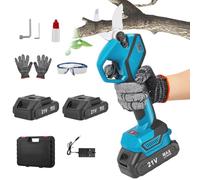 Neulriscn Electric Pruning Shears, 21V Cordless Electric Secateurs, Max 30mm Cutting Diameter, Garden Pruners Scissors with 2 x 2.0Ah Batteries, Brushless Motor, LCD Display, for Tree Branch Trimming