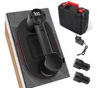 Neulriscn Electric Vacuum Suction Cup, Glass Suckers Lifters Heavy Duty with LCD Digital Display, 660lbs Load Capacity, 2* 4000mAh Batteries and Charger, for Lifting Granite, Large Glass, Tile, Marble