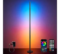 Neulriscn LED Floor Lamp, Corner Floor Lamp, Smart RGBIC Corner Light for Living Room, App & Remote Control, 16 Million Colors, LED Standing Light with Music Sync, Dimmable Mood Lighting for Bedroom