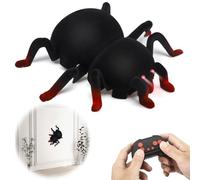 Neulriscn Remote Control Spider, Wall Crawler Tarantula Spider Toy, 360° Rotation Stunt RC Spiders with LED Eyes and Moving Legs, Kids Toys for Boys & Girls Age 3+, Realistic Halloween Scary Prank Toy