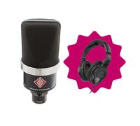 Neumann TLM 102 BK Condenser Microphone with Sennheiser HD 280 Headphones