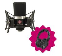Neumann TLM 102 BK Studio set Condenser Microphone with Sennheiser HD 280 Headphones
