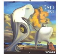 NEUMANNVERLAGE - Dali 2026 Broschürenkalender, 30x30cm, Wandkalender mit ausgewählten Kunstwerken von Dli, internationalen Feiertagen und Mondphasen, viel Platz für Notizen