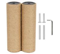 NEUMIHARO 7.3cm 2.9in Cat Tree Scratching Post Replacement Parts Jute Pole (25cm/9.84in, M8)