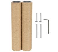NEUMIHARO 7.3cm 2.9in Cat Tree Scratching Post Replacement Parts Jute Pole (35cm/13.78in, M8)