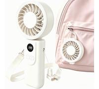 Neuonn Handheld Fan, 5 Speeds with 4000mAh (USB-C) Battery, 3 in 1 Portable Hand Fan, 235g Light-weight for Hand/Table/Neck, LED Display for Office/Summer Travel/Beach