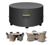 Neuradical Round Garden Furniture Cover, Waterproof Outdoor Circular Table Covers, Heavy Duty Patio Protector with Air Vent - 420D Oxford Fabric -Tear Resistant, Anti-UV, Windproof - Ø230 x100cm