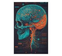 Neural Network Anatomy Artistic Wooden Jigsaw Puzzle for Adults, 1000 PCS