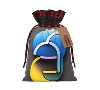 Neural Network Shape Holiday Printed Drawstring Pouch S For Party Wrapping, Wedding Favor, And Storage