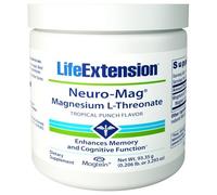Life Extension Neuro-Mag® Magnesium L-Threonate Dietary supplement with magnesium 93,35 g, powder, Tropical fruits