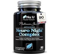 Neuro Night Complex with Griffonia Seed Extract - 90 Vegetarian Capsules - Contains Magnesium, Lavender, Chamomile, Montmorency Cherry & More - Nu U Nutrition
