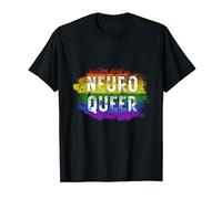 Neuro Queer! Neurodiverse Autistic ADHD LGBTQIA+ Pride Flag T-Shirt