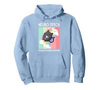 Neuro Spicy ADHD ASD Autism Dyslexia CPTSD Pride Pullover Hoodie, Adult Unisex, Dusty Blue, X-Large